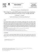 nh3 storage on a zeolite scr catalyst measured using a microwave based method reduced sensitivity for more strongly held nh3 