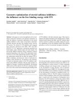 geometry optimization of steroid sulfatase inhibitors the influence on the free binding energy with sts 