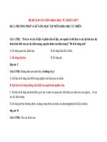 Bộ đề đáp án ôn tập môn khoa học tự nhiên 7 dùng cho 3 bộ sách 