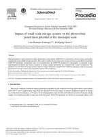 impact of small scale storage systems on the photovoltaic penetration potential at the municipal scale 