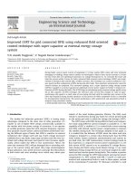 improved lvrt for grid connected dfig using enhanced field oriented control technique with super capacitor as external energy storage system 