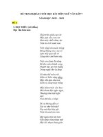 ĐỀ THAM KHẢO CUỐI học kì 1 lớp 7 