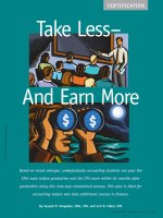 Take less and earn more 