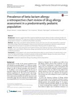 prevalence of beta lactam allergy a retrospective chart review of drug allergy assessment in a predominantly pediatric population 