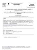 restoration and renovation of waste water pumping stations in case of emergency 