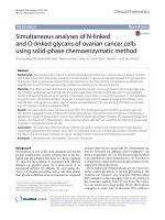 simultaneous analyses of n linked and o linked glycans of ovarian cancer cells using solid phase chemoenzymatic method 