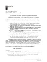 retraction of six papers from the romanian journal of internal medicine 