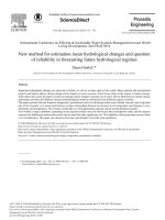 new method for estimation mean hydrological changes and question of reliability in forecasting future hydrological regimes 