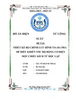 THIẾT kế bộ CHỈNH lưu HÌNH TIA BA PHA để điều KHIỂN tốc độ ĐỘNG cơ điện một CHIỀU KÍCH từ độc lập 