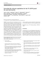 increasing the reference populations for the 55 aisnp panel the need and benefits 