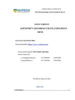 BÁO cáo đồ án KIỂM THỬ và đảm bảo CHẤT LƯỢNG PHẦN mềm đề tài KATALON STUDIO 