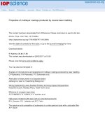 properties of multilayer coatings produced by coaxial laser cladding 