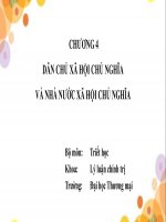 DÂN CHỦ xã hội CHỦ NGHĨA và NHÀ nước xã hội CHỦ NGHĨA 