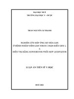 Nghiên cứu đáp ứng xơ hóa gan ở bệnh nhân viêm gan virus C mạn kiểu gen 1, 6 điều trị bằng sofosbuvir phối hợp ledipasvir (FULL TEXT)