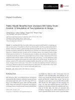 public health benefits from livestock rift valley fever control a simulation of two epidemics in kenya 