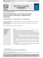 factores determinantes en la formaci n de pasantes en servicio social construcci n y validaci n de un instrumento 