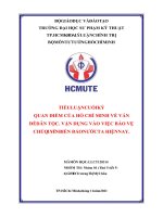 TIỂU LUẬN CUỐI kỳ QUAN điểm của hồ CHÍ MINH về vấn đề dân tộc  vận DỤNG vào VIỆC bảo vệ CHỦ QUYỀN BIỂN đảo nước TA HIỆN NAY 