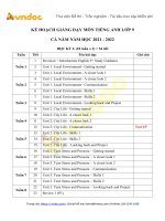 phan phoi chuong trinh tieng anh lop 9 moi 