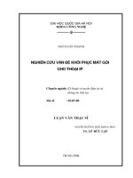 Luận văn thạc sĩ VNU UET nghiên cứu vấn đề khôi phục mất gói cho thoại IP 