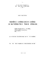 Luận văn thạc sĩ VNU UET nghiên cứu nâng cao hiệu năng mạng thông tin vệ tinh bộ công an 
