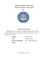 Phân tích các công cụ mà ngân hàng nhà nước việt nam sử dụng để điều tiết thị trường tiền tệ trong giai đoạn 2015 – 2019 và giai đoạn 2020 – 2021  