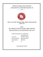 (TIỂU LUẬN) QUÁ TRÌNH xây DỰNG và PHÁT TRIỂN THƯƠNG HIỆU KEM WALL’S tại THỊ TRƯỜNG VIỆT NAM 