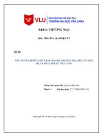 Môn THƯƠNG MẠI ĐIỆN TỬ Đề tài XÂY DỰNG CHIẾN LƯỢC KINH DOANH THƯƠNG MẠI ĐIỆN TỬ CHO MẶT HÀNG GỐM SỨ VIỆT NAM