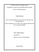 Luận văn thạc sĩ VNU ULIS a corpus based analysis of the collocates of the word homeland in the 1990s, 2000s and 2010s 