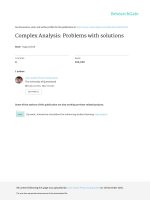 2016 complex analysis problems solutions