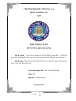 (TIỂU LUẬN) thảo luận nhóm TMU phân tích tư tưởng của hồ chí minh về đạo đức liên hệ tới quá trình tu dưỡng đạo đức của sinh viên trường đại học thương mại hiện nay 