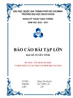 BÁO cáo bài tập lớn đại số TUYẾN TÍNH đề tài 01   ỨNG DỤNG MA TRẬN và ĐỊNH THỨC của MA TRẬN vào HÌNH học GIẢI TÍCH 