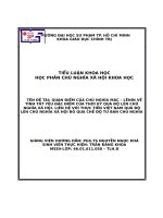 (TIỂU LUẬN) QUAN điểm của CHỦ NGHĨA mác – LÊNIN về TÍNH tất yếu đặc điểm của THỜI kỳ QUÁ độ lên CHỦ NGHĨA xã hội  LIÊN hệ với THỰC TIỄN VIỆT NAM QUÁ độ lên CHỦ NGHĨA xã hội bỏ QUA CHẾ độ tư bản CHỦ NGHĨA 