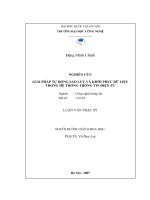 Luận văn thạc sĩ VNU UET nghiên cứu giải pháp tự động sao lưu và khôi phục dữ liệu trong hệ thống thông tin điện tử  luận văn ths  công nghệ thông tin 1 01 10 