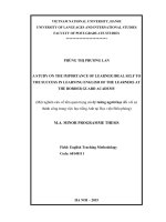 Luận văn thạc sĩ VNU ULIS a study on the importance of learner ideal self to the success in learning english of the learners at the border guard academy 