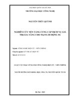 Luận văn thạc sĩ VNU UET nghiên cứu nền tảng cung cấp dịch vụ giá trị gia tăng cho mạng di động 3g  