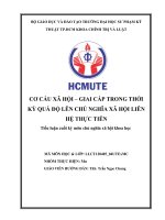 CƠ cấu xã hội – GIAI cấp TRONG THỜI kỳ QUÁ độ lên CHỦ NGHĨA xã hội LIÊN hệ THỰC TIỄN tiểu luận cuối kỳ môn chủ nghĩa xã hội khoa học 