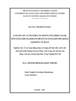 Luận văn thạc sĩ VNU ULIS a study on activities to motivate first year, non english major students in english speaking lessons at HAUI 