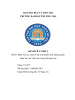 (TIỂU LUẬN) thảo luận nhóm TMU đề tài phân tích các nhân tố ảnh hưởng đến chất lượng nguồn nhân lực của việt nam trong thời gian qua 