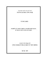 Luận văn thạc sĩ VNU UET nghiên cứu phát triển cảm biến biến dạng sử dụng chất lỏng dẫn điện 