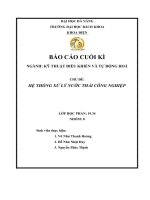 CHỦ đề hệ THỐNG xử lý nước THẢI CÔNG NGHIỆP 