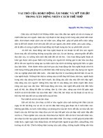 Vai trò của hoạt động âm nhạc và mỹ thuật trong xây dựng nhân cách trẻ thơ 