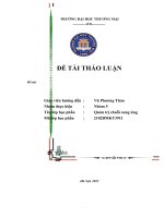 (TIỂU LUẬN) thảo luận nhóm TMU tổng quan về thị trường giày dép việt nam và công ty TNHH sản xuất hàng tiêu dùng bình tiên (biti’s 