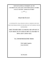 Luận văn thạc sĩ VNU ULIS a contrastive analysis on lexical cohesive devices used in business news on english and vietnamese online newspapers 