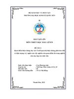 (TIỂU LUẬN) quan điểm biện chứng duy vật về mối quan hệ biện chứng giữa bản chất và hiện tượng và ý nghĩa của việc nghiên cứu quan điểm đó trong nghiên cứu, học tập của sinh viên  