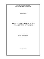 Luận văn thạc sĩ VNU UET thiết kế mạng truy nhập NGN của một vùng lưu lượng  