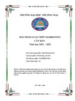 (TIỂU LUẬN) thảo luận nhóm TMU phân tích những ảnh hưởng của các yếu tố môi trường vĩ mô đến hoạt động marketing của doanh nghiệp highlands coffee  đề xuất một số giải pháp giúp doanh nghiệp 