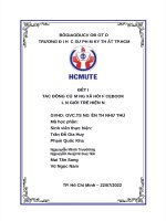 Ảnh hưởng facebook đối với giới trẻ hiện nay 