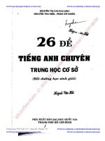 26 đề tiếng anh chuyên trung học cơ sở  phần 1 