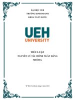 TIỂU LUẬN NGUYÊN lý tài CHÍNH NGÂN HÀNG  khủng hoảng kinh tế do covid 19 tại mỹ 