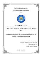 (TIỂU LUẬN) thảo luận nhóm TMU nghiên cứu các yếu tố ảnh hưởng đến việc tự học của sinh viên trường đại học thương mại 